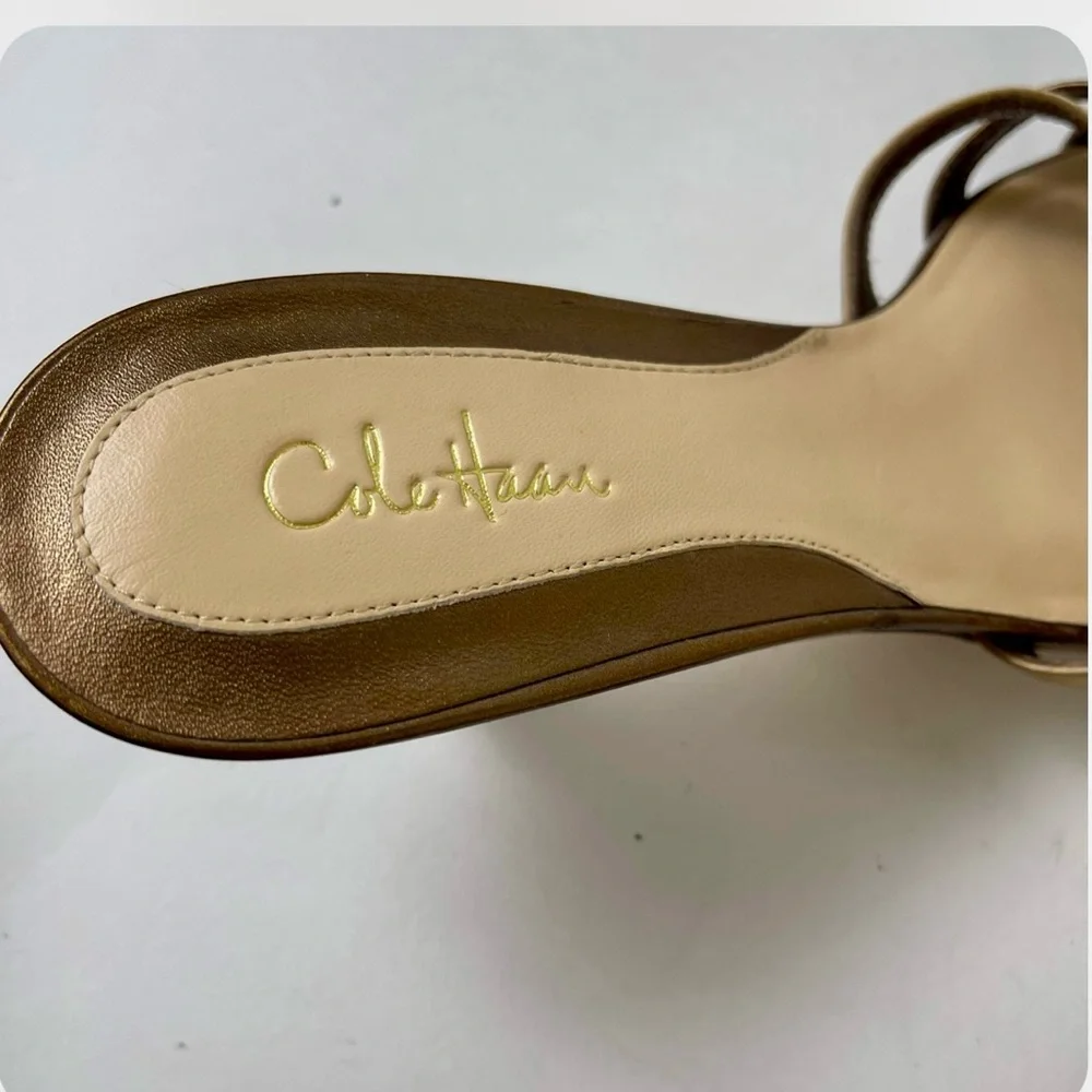 Cole Haan Nike Air Copper Beaded Heels, Size 9 - Picture 9 of 10